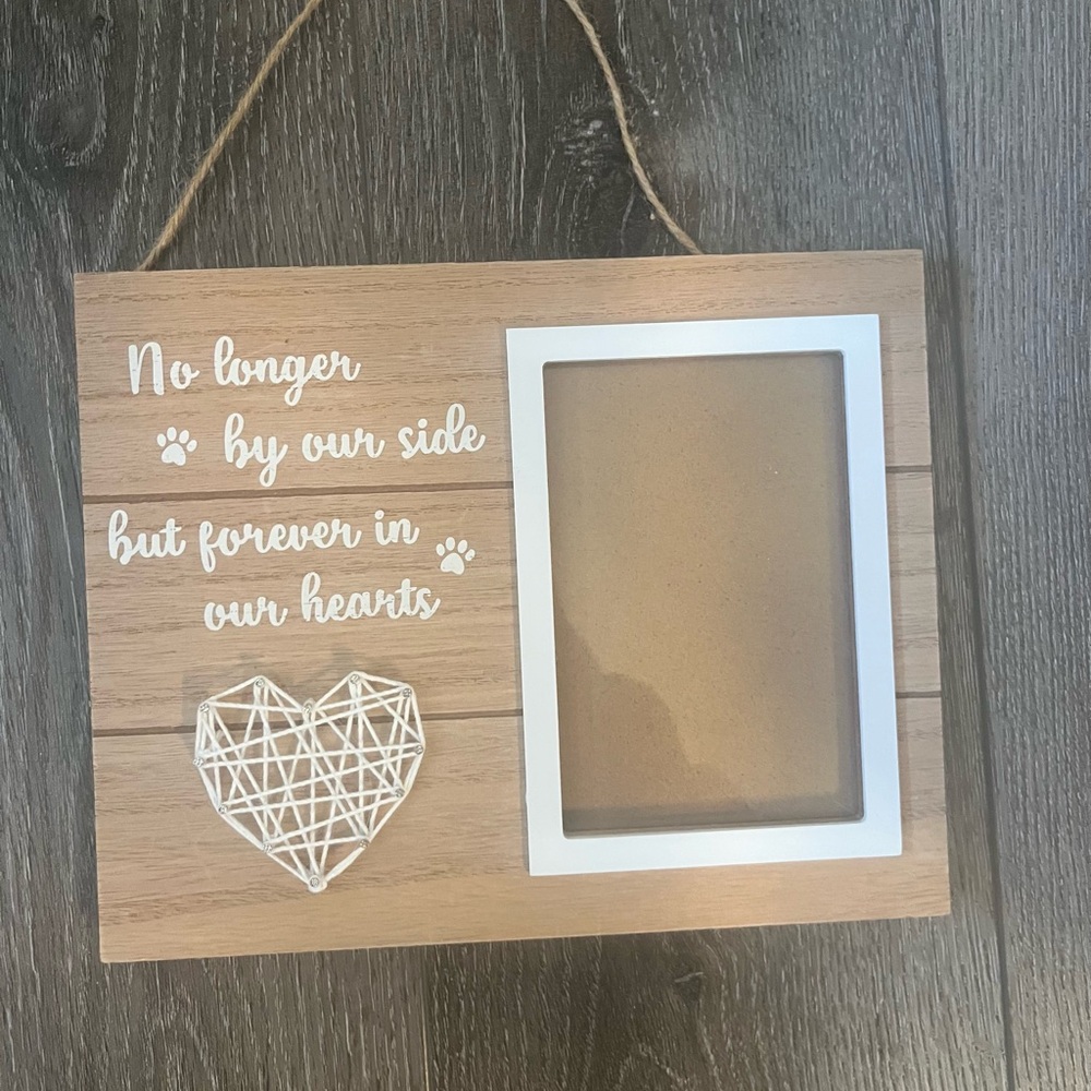Pet Remberance Photo Frame 4x6 Dog Cat Paw Always By Our Side